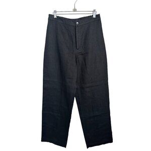 NWT Chico’s Design Women’s Size 8 (M) Black Linen Casual Pants